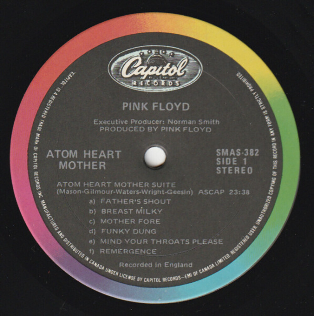 Pink Floyd - Atom Heart Mother - Capitol Records, Capitol Records