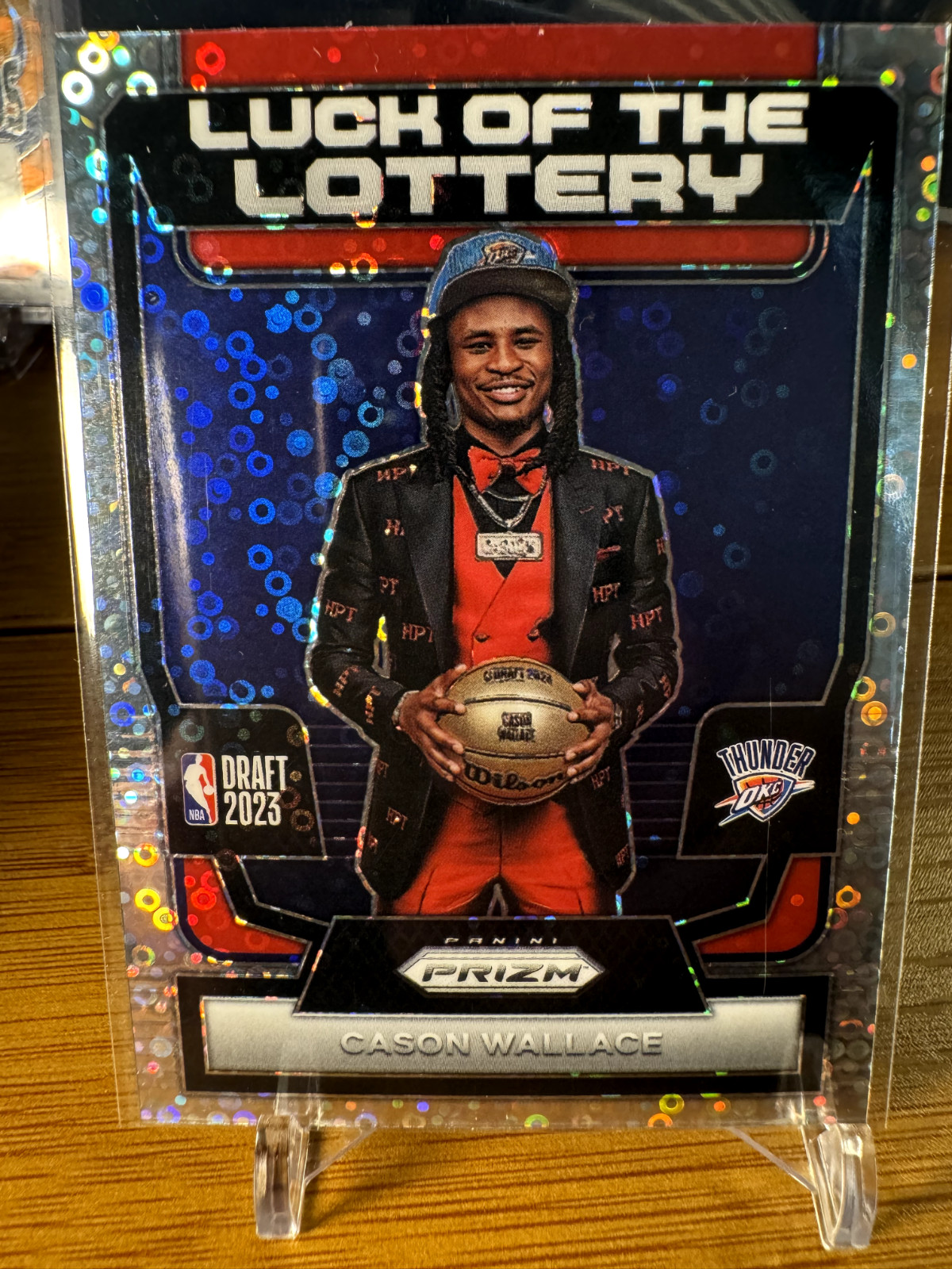 2023 Prizm Cason Wallace Oklahoma City Thunder Luck of the Lottery Fast Break RC