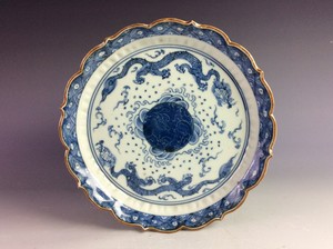 18C Kangxi period Chinese export porcelain blue & white plate, marked