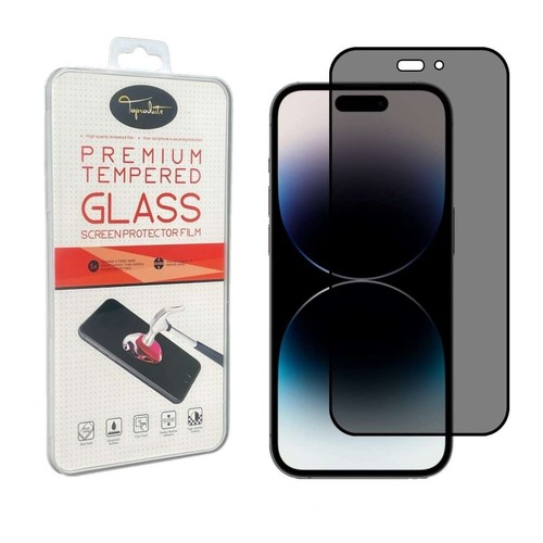 Pack De 5 Protections D'Écran Verre Trempé Anti-Espion Pour IPhone 15 - Noir - Neuf