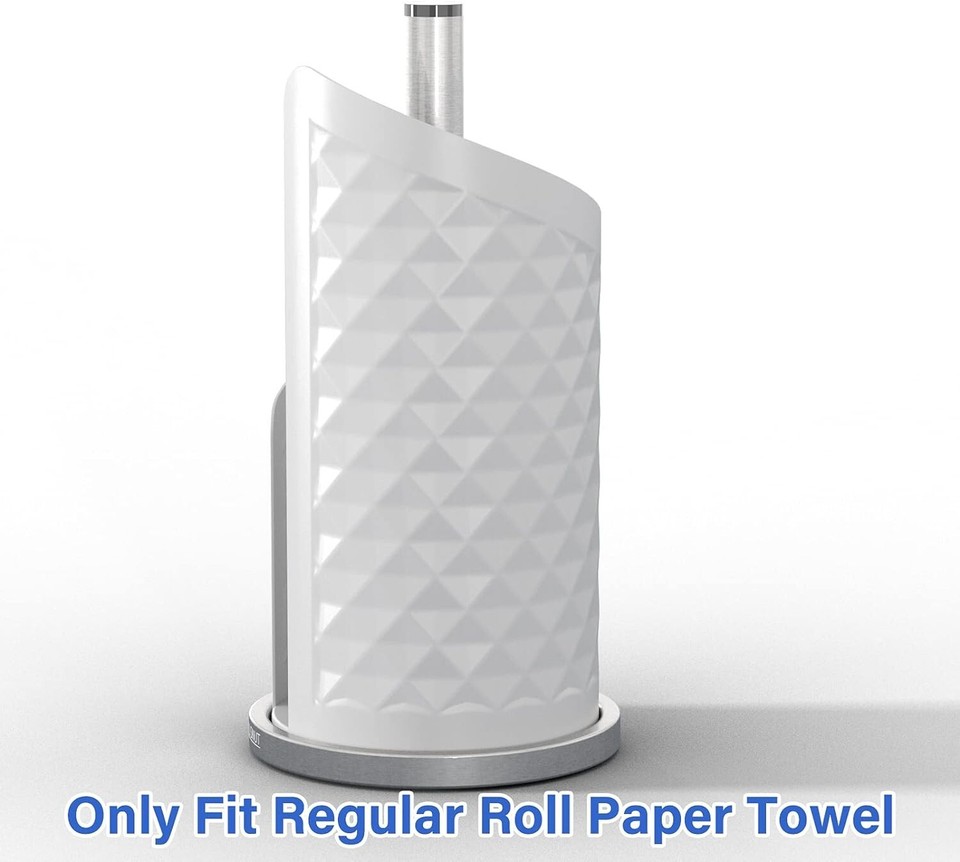 Stainless Steel Paper Towel Holder Weighted Base 12x6