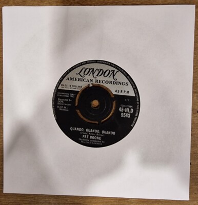 Pat Boone Quando, Quando, Quando UK 45 7'' single +Willing And Eager