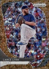 2020 Prizm Baseball GOLD Disco Prizm Texas Rangers - Lance Lynn /25 #127