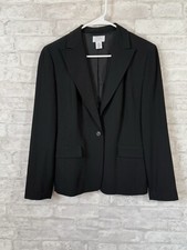 Ann Taylor LOFT Single button Blazer Jacket Black Size 6