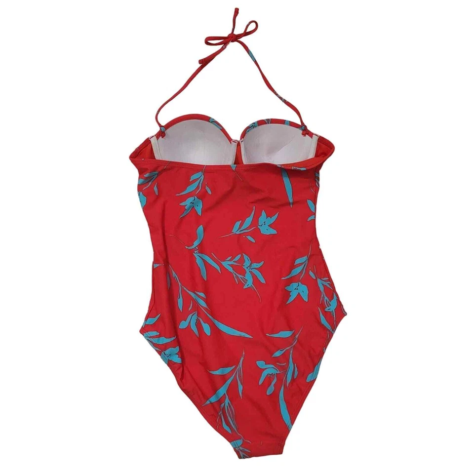 Traje de baño Gap Body Halter S rojo azul floral tropical convertible sin tirantes playa Foto 3 de 4