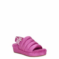 UGG WOMEN PUFF YEAH SLIDE FUCHSIA ORIGINAL SIZE 7