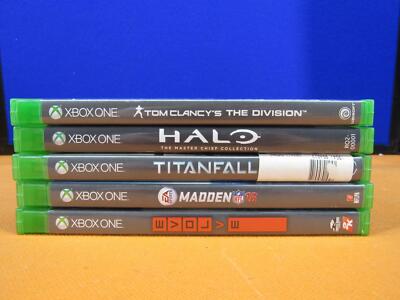 Lot of 5 Xbox One Games Halo Collection The Division Madden 16 Evolve NBA2K16