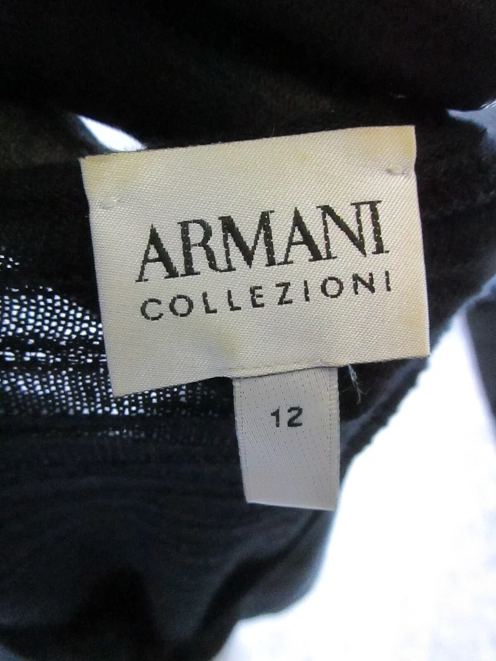 Suéter Armani Collezioni para mujer 12 cárdigan tejido negro * Foto 3 de 4
