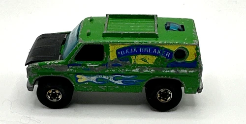 Vintage 1977 Hot Wheels Baja Breaker Green Van Blackwall Hong Kong