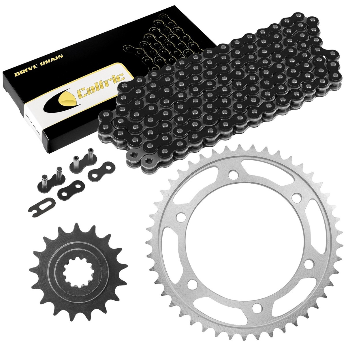 Black Drive Chain And Sprocket Kit for Kawasaki GPZ1100 ZX1100E