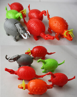 6X VINTAGE 80'S METEORBS TAMAGORAS KO EGG FIGURES CROCOBITE TUSKOR