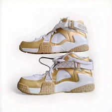 Nike Air Raid Metallic Sneakers Gold White Shoes 642330-700 Men’s Size 9