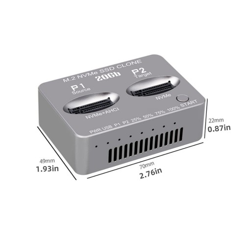 Boîtier SSD M.2 NVME double baie clone USB3.2 type C NVME station d'accueil boîtier SSD M.2 - Photo 11/13