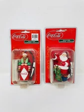 Coca -Cola Trim A Tree Collection Santa & ELF Christmas Ornament’s New Sealed