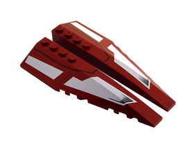 LEGO Dark Red Pair Wings 12 x 3 x 1 Star Wars Republic Striker Starfighter 9497