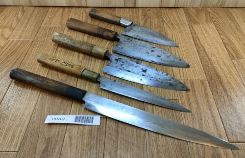 Japanese Chefs Kitchen Knife Set of 5 Pieces Yanagiba Deba From Japan UU209 - Picture 1 of 17
