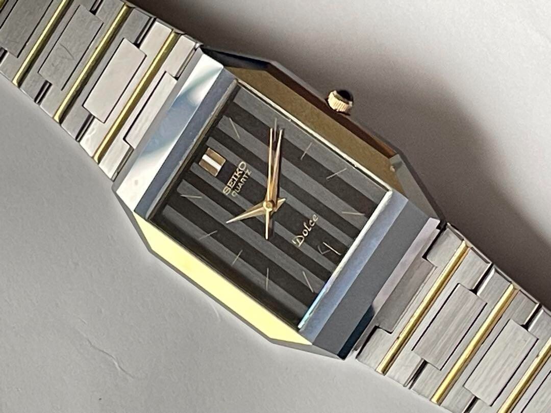 SEIKO DOLCE 6030-5400 NSA-NSCG Dress Watch Wristwatch Square Men