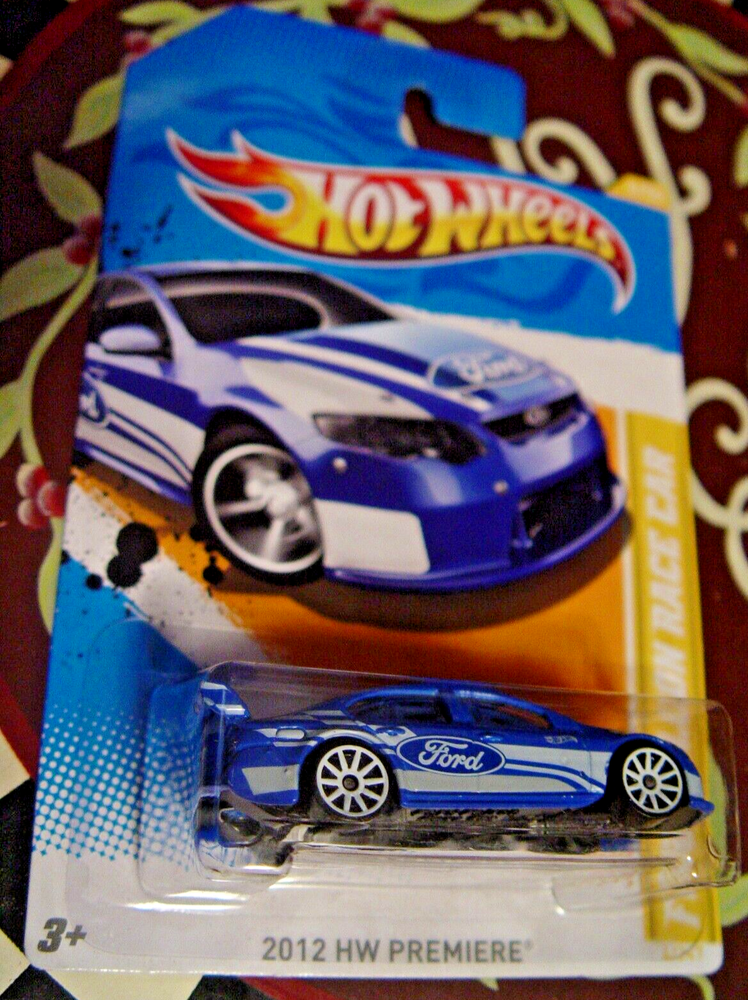 Hot Wheels 2012 Ford Falcon Race Car Blue 4/50 HW Premiere -  White 10SP Sealed