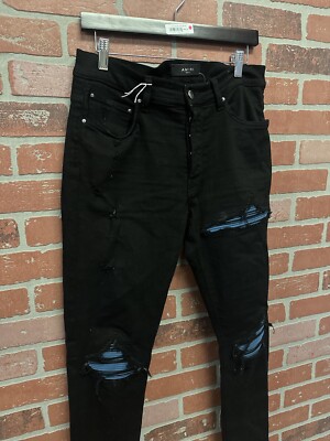amiri 初期型 MX1 サイズ31 Size 31 -Amiri MX1 Jeans $1290 Retail Black Blue Patch 100