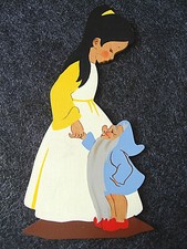 Mertens Kunst ~ Schneewittchen ~ Schönes altes Märchen Holzbild~ 50er Jahre