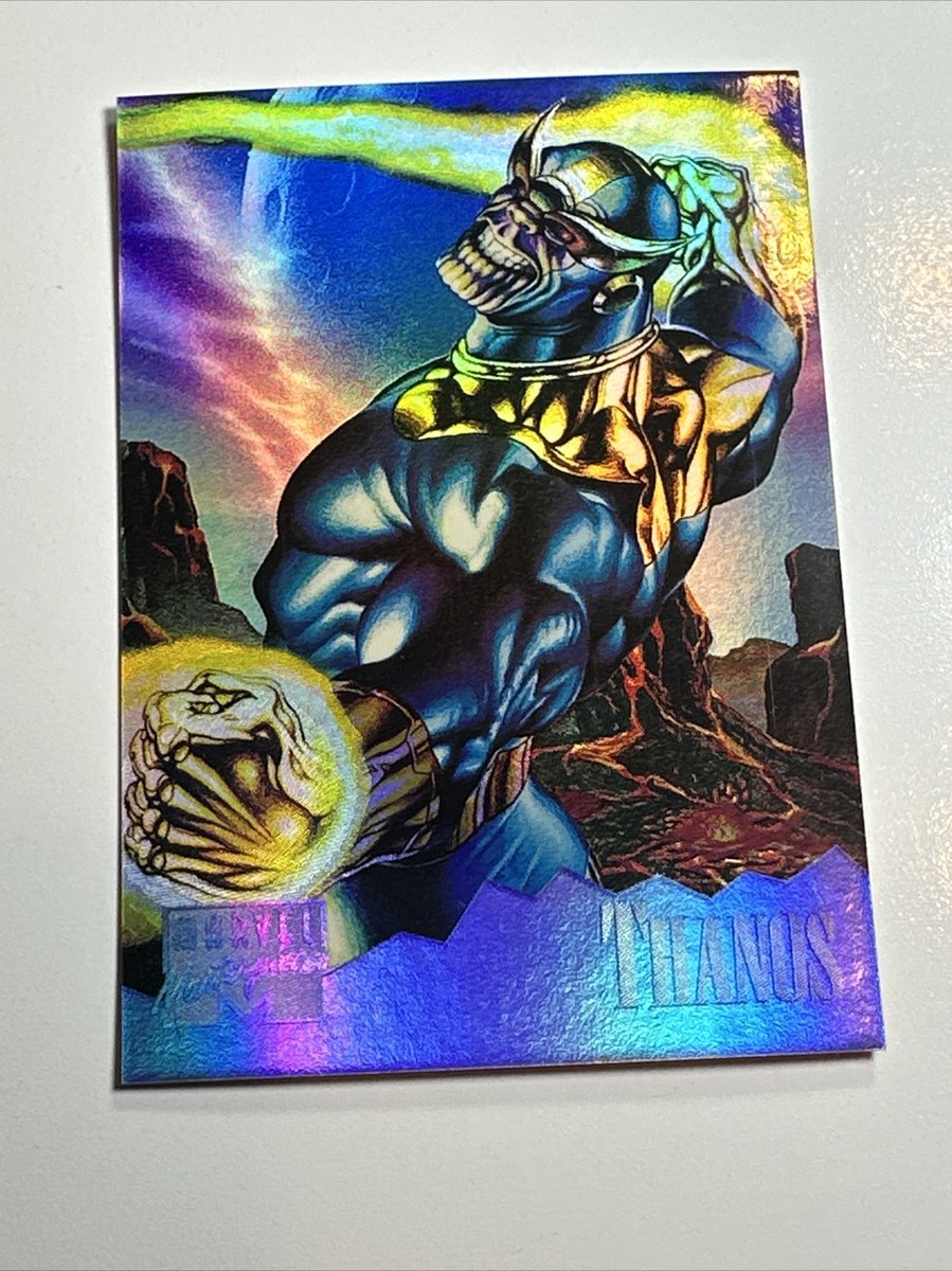 1995 MARVEL MASTERPIECES - HOLOFLASH CARD - THANOS ( 7 OF 8 ) NM