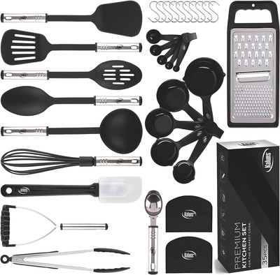 35PCS Kitchen Utensils Set Nonstick Heat Resistant  Silicone Cooking Accessories