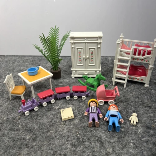 VTG Playmobil 5312 Children's Bedroom Victorian Mansion Set Incomplete READ