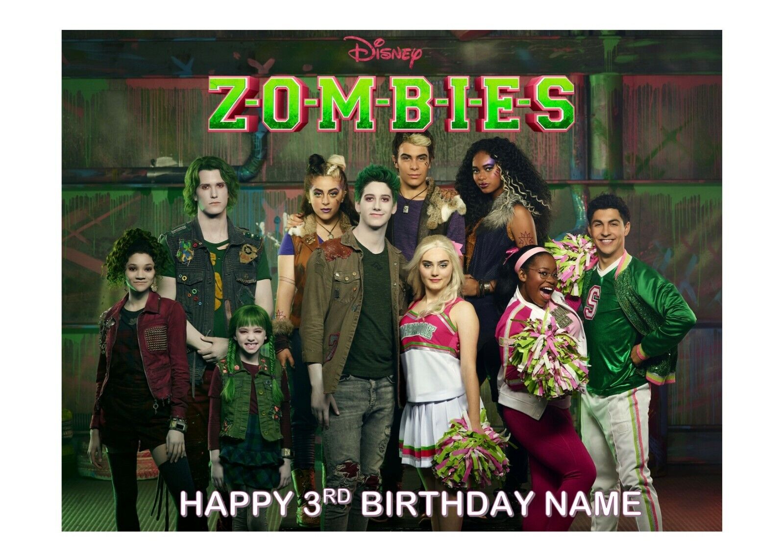 44 Pcs Zombies Party Supplies, Zombies Theme Birthday Party Decorations for  Kids Adults with Happy Birthday Banner Cake Topper Cupcake Toppers Balloons  