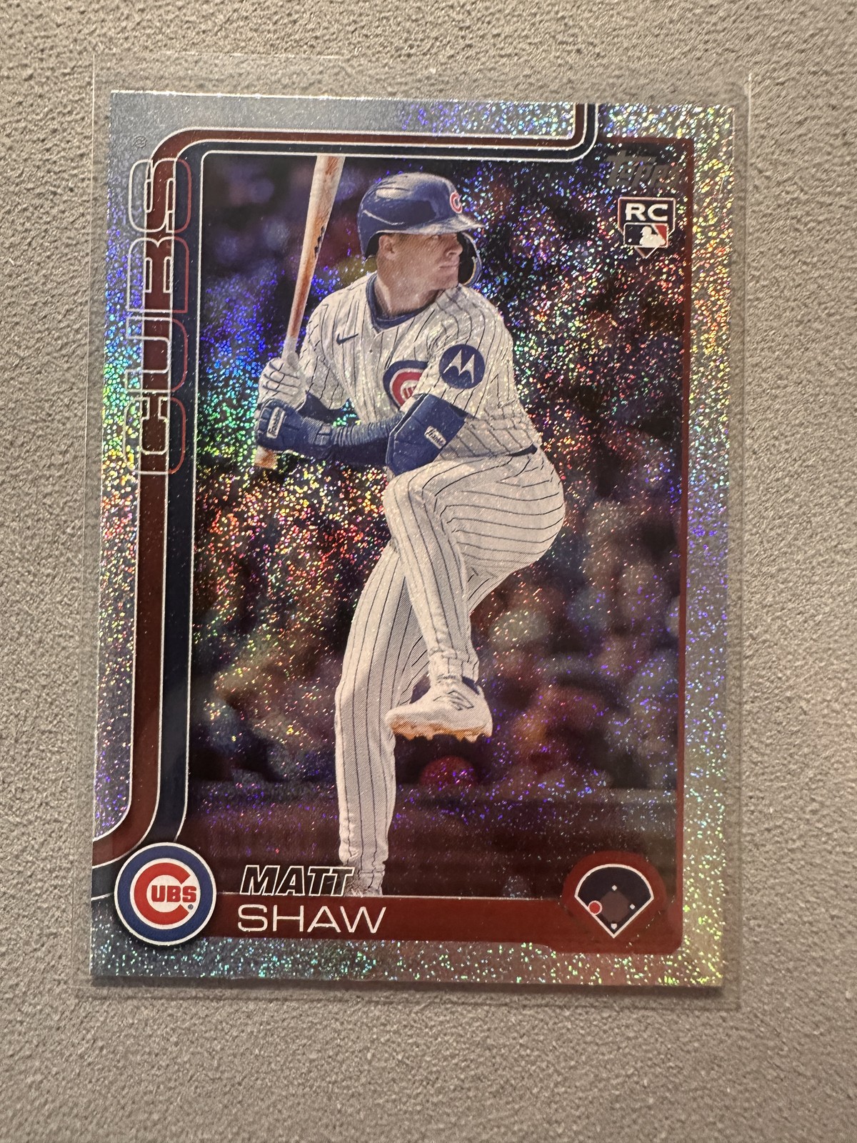 Matt Shaw 2025 Topps Update #US200 Chicago Cubs Sandglitter Rookie RC