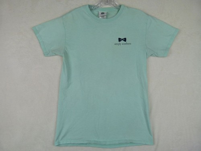 #ad #ad Simply Southern Womens Size Small Green Floral Graphic T Shirt $8.97