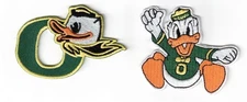 (2) Oregon Ducks NCAA Mascot Vintage logo Embroidered Iron / Sew-On Patch