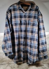 Carhartt Shirt Mens Size XL Blue Plaid 100 Cotton Button Up Long Sleeve