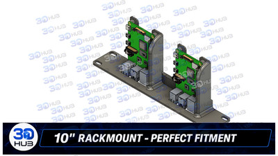 Raspberry Pi 2B 3B 4B 5B Dual Mount 10-Inch Rack Bracket Holder Server Enclosure