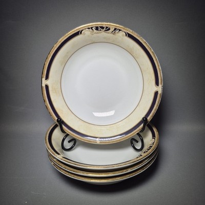 Wedgwood Füllhorn Müslischalen 6'' 4er Set (1 abgeplatzt) Goldrand Dessert Suppe