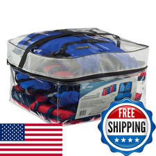 Onyx General Purpose Life Vest, Adult Universal 4-Pack , Red/Blue, 30-52" Chest