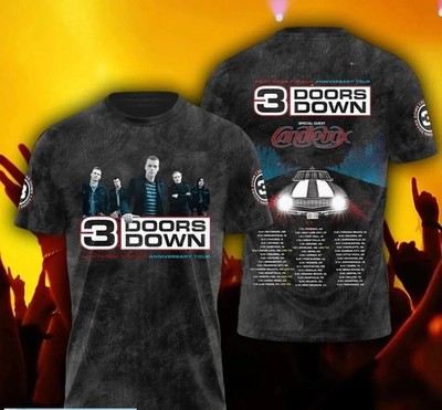 Brad Arnold 1978-2026 3 Doors Down ANNIVERSARY TOUR S to 5XL 3D AOP Shirt TU799