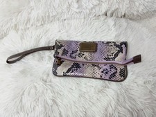 Simply Vera Wang Faux Snake Skin Multicolor Wristlet Designer Clutch Bag