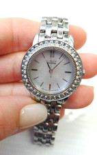CITIZEN ECO-DRIVE E031 Solar Watch Women s MOP Blue Diamond Works READ