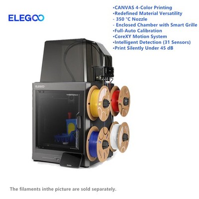 ELEGOO Centauri Carbon 2 Combo 3D Printer 500mm/s Speed CANVAS 4-Color Printing