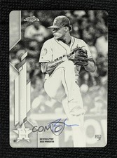 2020 Topps Chrome Rookie Printing Plate Black 1/1 Bryan Abreu #RA-BA Auto 0t9q