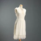 Valentino Cream White Midi Pleated Dress US Size 8 Second Hand Original