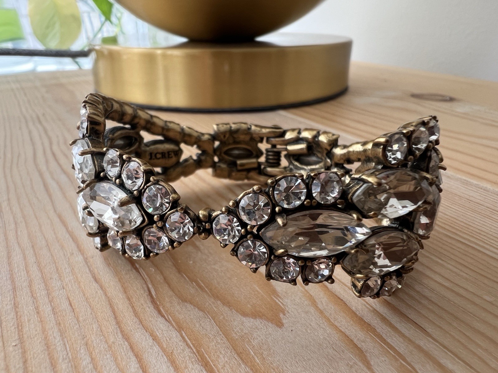 J.Crew Rhinestone Crystal Statement Hinged Clasp … - image 5