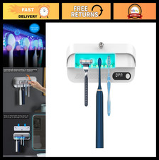 Wall Mounted Toothbrush Holder  Razor Cleaner with Fan Drying, No Drilling