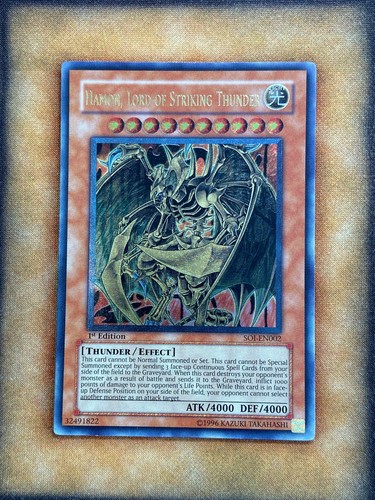 Hamon, Lord of Striking Thunder [Ultimate Rare] SOI-EN002 YuGiOh Shadow of Infinity card price