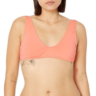 Roxy womens Classics Solid Beach Classics Elongated Tri Top, Fusion Coral,...