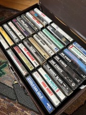 60 Rock Cassettes in Faux Leather Double Sided Case Classic Rock, Pop, 80s