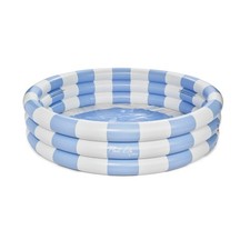 Inflatable 3-Ring Pool, Blue Stripe - Summer Breeze, 65" Diameter, Children 6