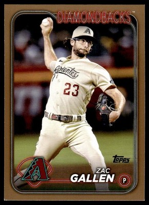 2024 Topps Zac Gallen #110 Gold Parallel #'d 0637/2024 Arizona Diamondbacks