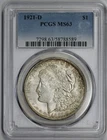 1921-D Morgan Silver $1 Dollar PCGS MS 63