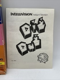Dig Dug (Intellivision, 1987) Game Box and Manual